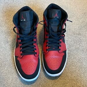 Black and Red Air Jordan Ones